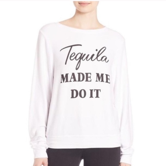 Wildfox Tequila Made Me Do It Jumper Sweatshirt - Picture 1 of 7